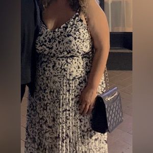 H & M floral pleated skirt and matching top. Skirt size L, top size XL.